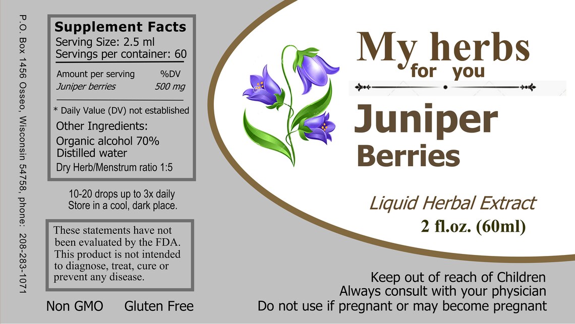 Juniper Berries Herbal Tincture Supplements | LooksLikeLove Store UAE