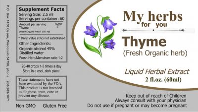 Thyme Herbal Tincture Supplements | LooksLikeLove Store UAE
