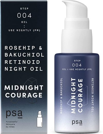 Allies of Skin PSA Midnight Courage Rosehip & Bakuchiol Retinoid Night Oil | LooksLikeLove UAE Makeup and Skincare